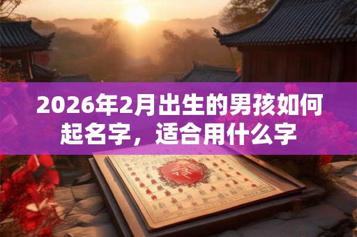 2026年2月出生的男孩如何起名字,适合用什么字 2026年2月出生的男孩如何起名字,适合用什么字