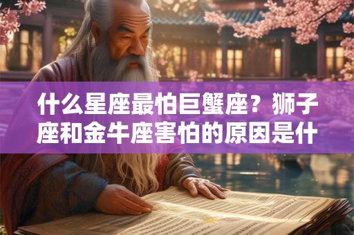 什么星座最怕巨蟹座？狮子座和金牛座害怕的原因是什么？