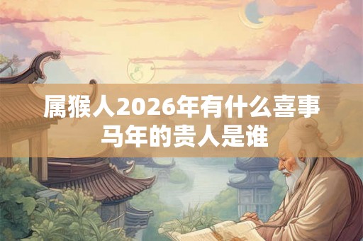 属猴人2026年有什么喜事 马年的贵人是谁
