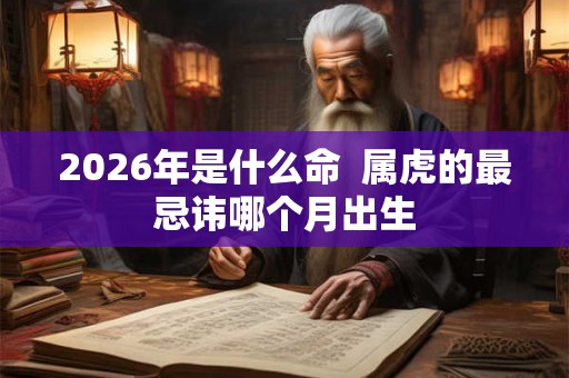 2026年是什么命 属虎的最忌讳哪个月出生 2026年是什么命 属虎的最忌讳哪个月出生