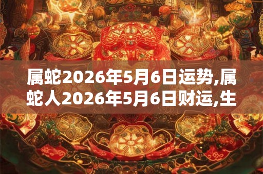 属蛇2026年5月6日运势,属蛇人2026年5月6日财运,生肖蛇2026年5月6日运势