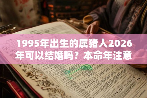 1995年出生的属猪人2026年可以结婚吗？本命年注意什么？