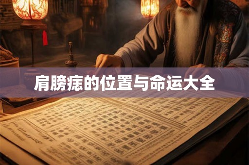 肩膀痣的位置与命运大全
