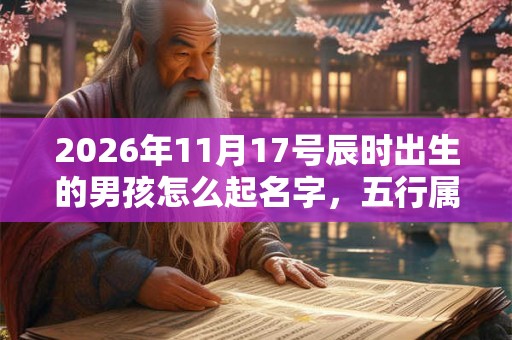 2026年11月17号辰时出生的男孩怎么起名字，五行属什么
