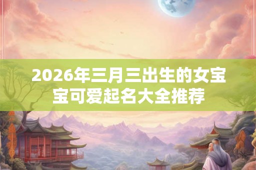 2026年三月三出生的女宝宝可爱起名大全推荐 2026年三月三出生的女宝宝可爱起名大全推荐