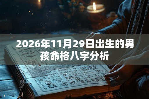 2026年11月29日出生的男孩命格八字分析