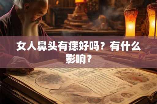 女人鼻头有痣好吗？有什么影响？