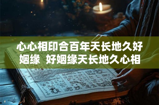 心心相印合百年天长地久好姻缘  好姻缘天长地久心相印幸福美满