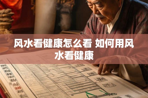 风水看健康怎么看 如何用风水看健康