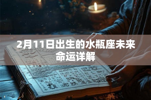 2月11日出生的水瓶座未来命运详解