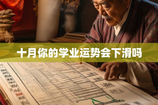 十月你的学业运势会下滑吗
