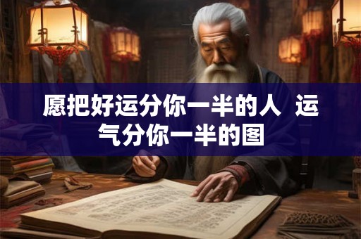 愿把好运分你一半的人  运气分你一半的图