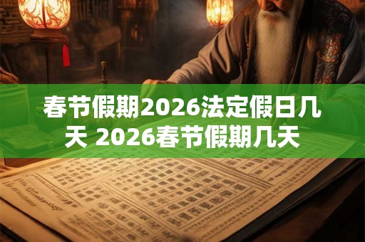 春节假期2026法定假日几天 2026春节假期几天