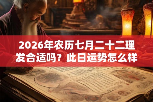 2026年农历七月二十二理发合适吗？此日运势怎么样？