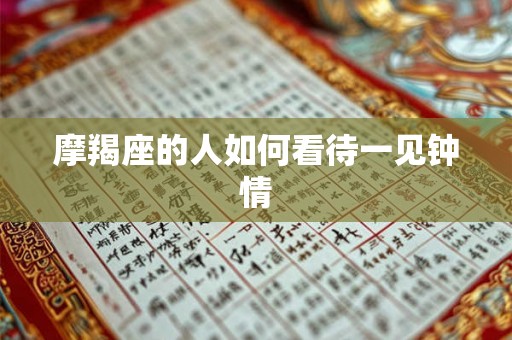 摩羯座的人如何看待一见钟情