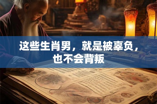 这些生肖男,就是被辜负,也不会背叛 这些生肖男,就是被辜负,也不会背叛