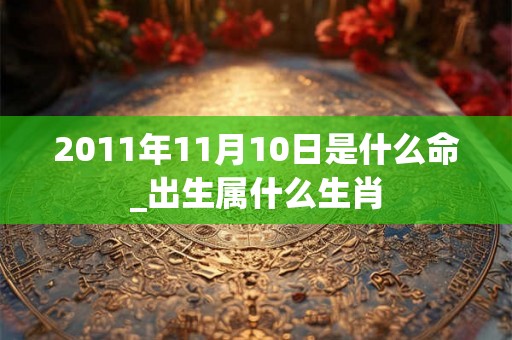 2011年11月10日是什么命_出生属什么生肖