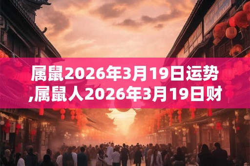 属鼠2026年3月19日运势,属鼠人2026年3月19日财运,生肖鼠2026年3月19日运势