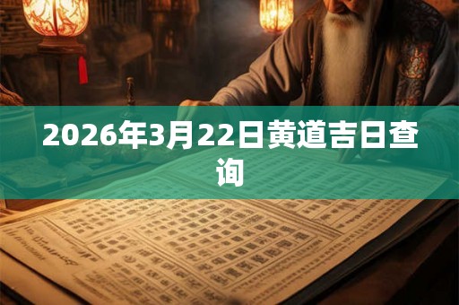 2026年3月22日黄道吉日查询