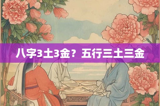 八字3土3金？五行三土三金
