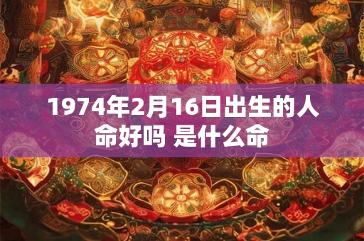 1974年2月16日出生的人命好吗 是什么命