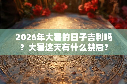 2026年大暑的日子吉利吗？大暑这天有什么禁忌？
