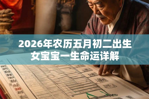 2026年农历五月初二出生女宝宝一生命运详解