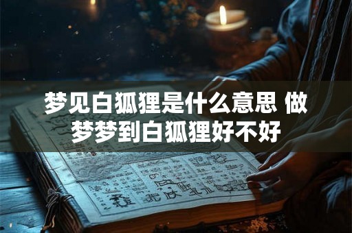 梦见白狐狸是什么意思 做梦梦到白狐狸好不好