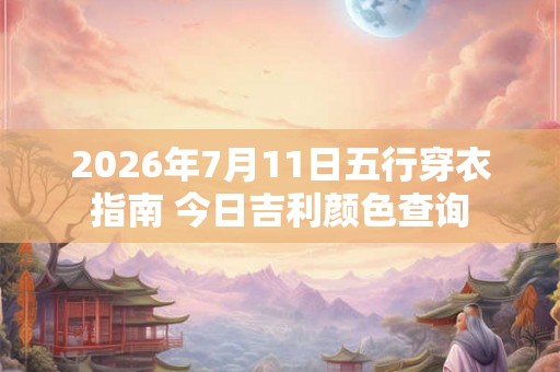 2026年7月11日五行穿衣指南 今日吉利颜色查询