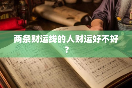 两条财运线的人财运好不好? 两条财运线的人财运好不好?