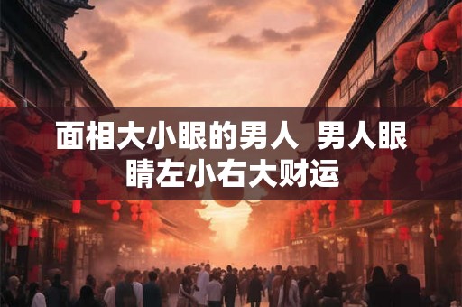 面相大小眼的男人 男人眼睛左小右大财运 面相大小眼的男人 男人眼睛左小右大财运
