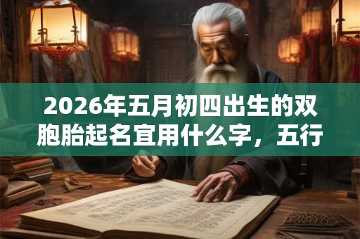 2026年五月初四出生的双胞胎起名宜用什么字，五行属什么