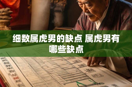细数属虎男的缺点 属虎男有哪些缺点