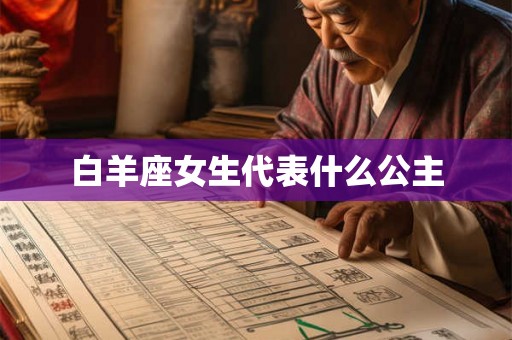 白羊座女生代表什么公主