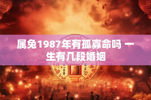 属兔1987年有孤寡命吗 一生有几段婚姻 属兔1987年有孤寡命吗 一生有几段婚姻