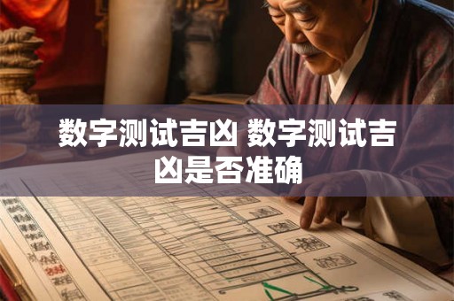 数字测试吉凶 数字测试吉凶是否准确