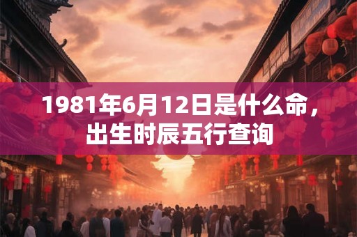 1981年6月12日是什么命，出生时辰五行查询