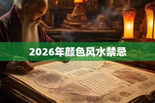 2026年颜色风水禁忌