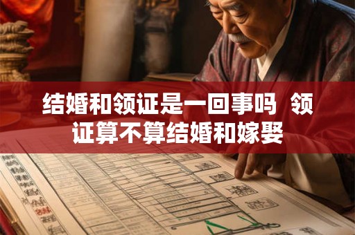 结婚和领证是一回事吗  领证算不算结婚和嫁娶