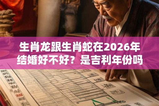 生肖龙跟生肖蛇在2026年结婚好不好？是吉利年份吗？