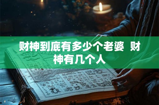 财神到底有多少个老婆  财神有几个人