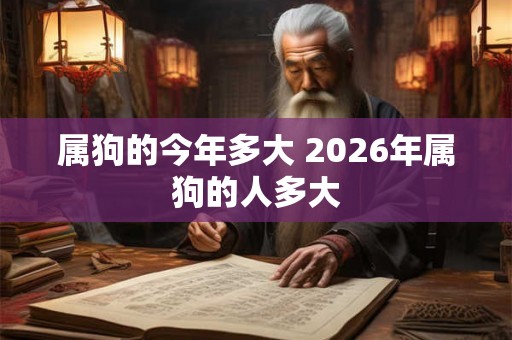 属狗的今年多大 2026年属狗的人多大