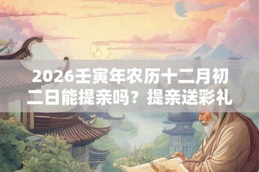 2026壬寅年农历十二月初二日能提亲吗?提亲送彩礼同一天吗 2026壬寅年农历十二月初二日能提亲吗?提亲送彩礼同一天吗