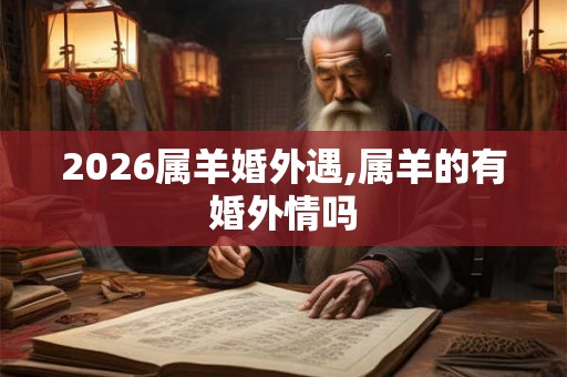 2026属羊婚外遇,属羊的有婚外情吗 2026属羊婚外遇,属羊的有婚外情吗