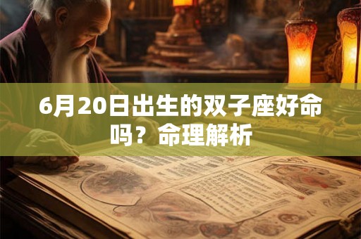 6月20日出生的双子座好命吗？命理解析