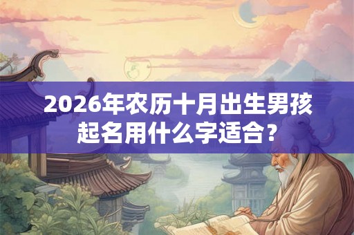 2026年农历十月出生男孩起名用什么字适合？