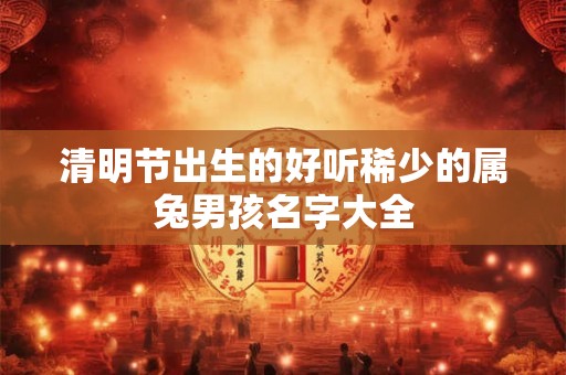 清明节出生的好听稀少的属兔男孩名字大全