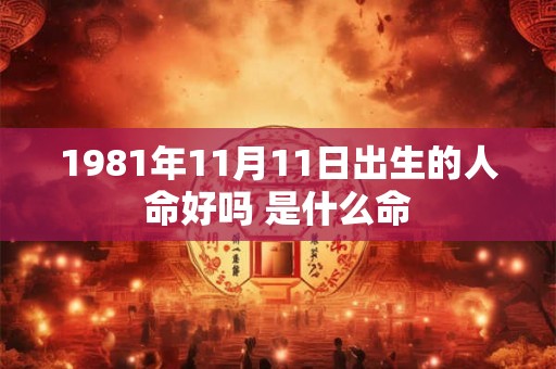 1981年11月11日出生的人命好吗 是什么命