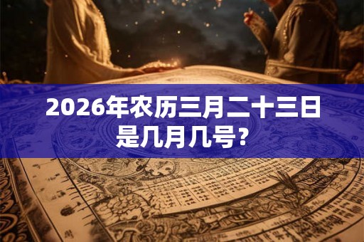 2026年农历三月二十三日是几月几号? 2026年农历三月二十三日是几月几号?