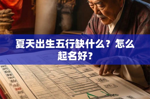 夏天出生五行缺什么？怎么起名好？
